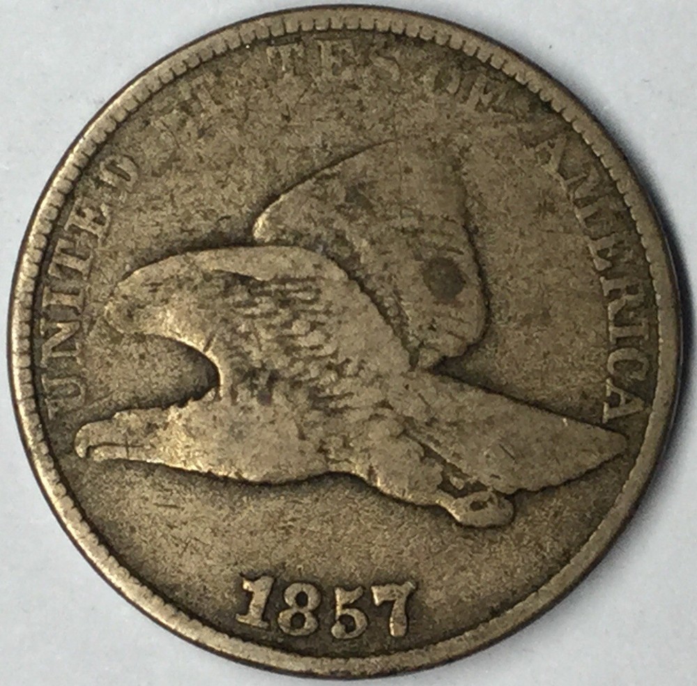 1857 1C Flying Eagle Cent F Uncertified #
