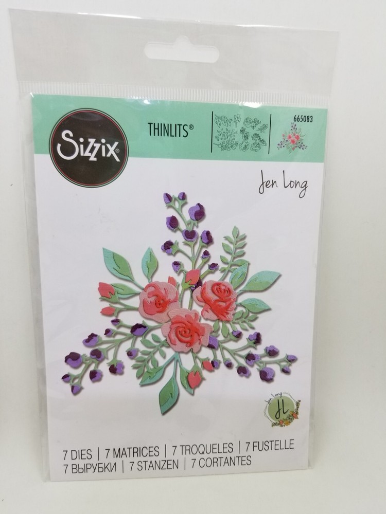 SI1 Sizzix Thinlits Dies Floral Layers #2 Flowers Jen Long New