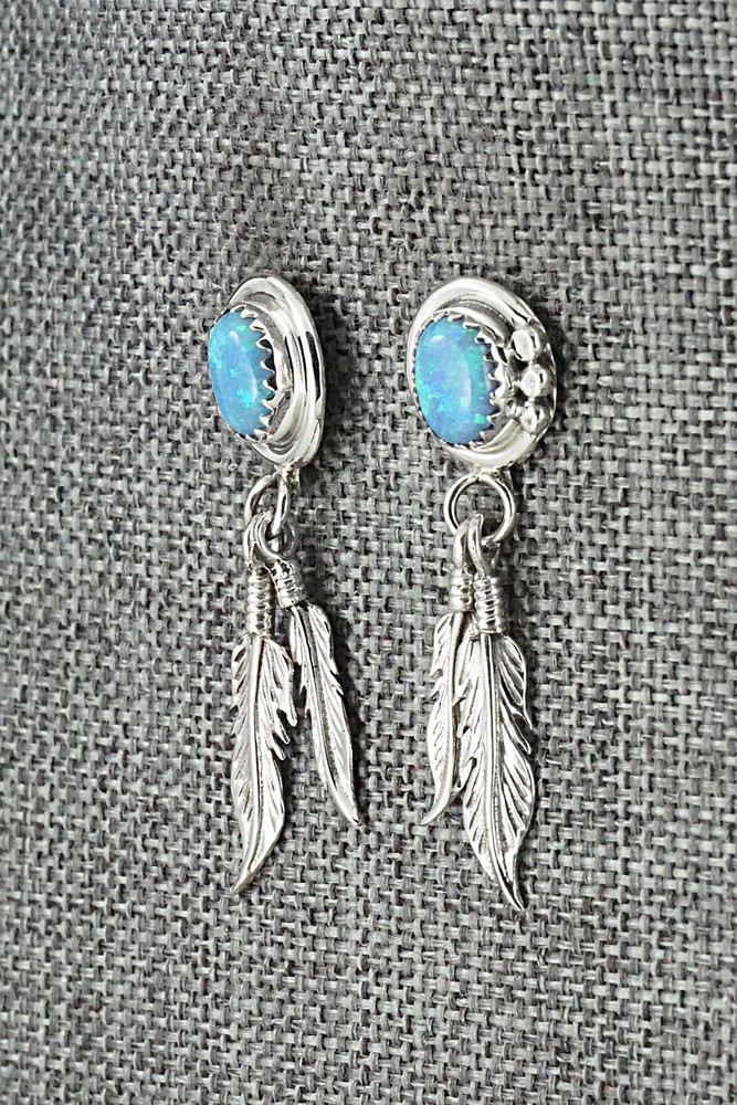 Opalite & Sterling Silver Earrings - Rita Largo