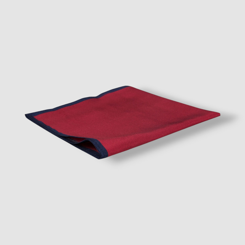 Tommy Hilfiger Mens Red Plaid Bow Tie & Solid Pocket Square 2pc Set