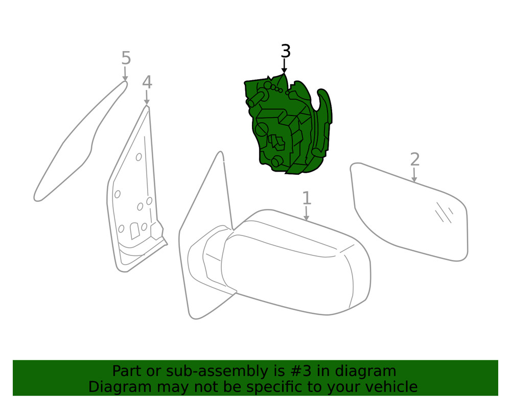 Genuine Nissan Door Mirror Drive Motor 96368-EA00A