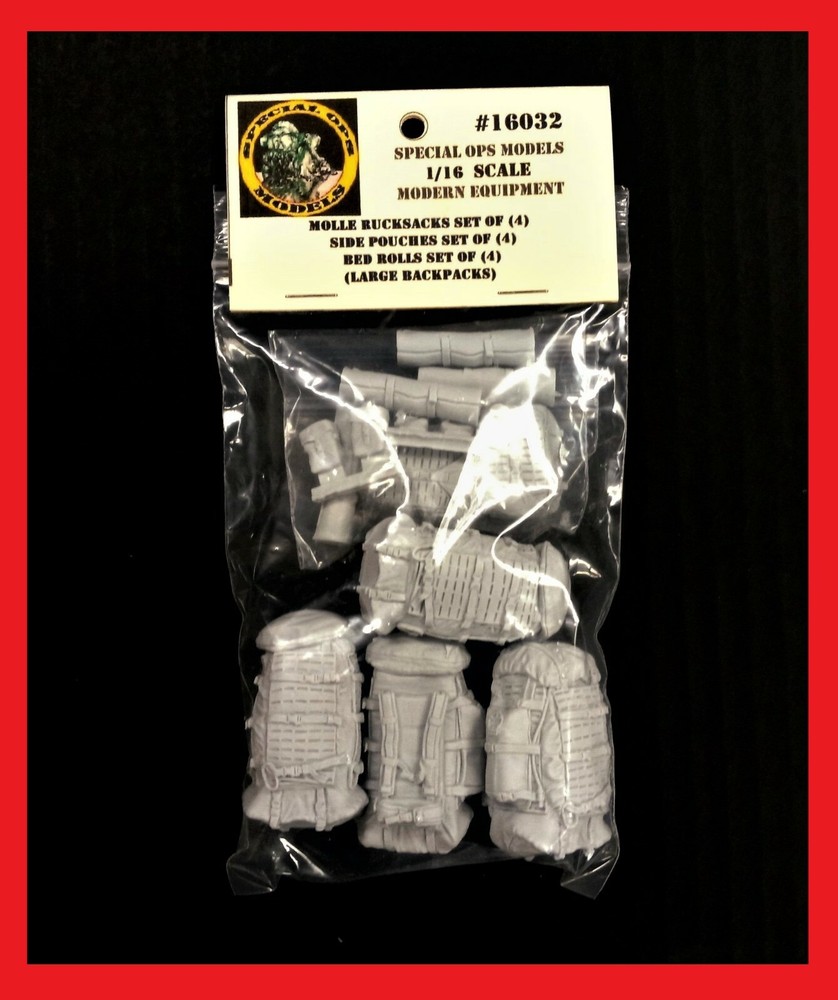 1/16 scale Modern Molle Rucksacks (BACKPACKS) "LARGE" Assault Backpack style #C