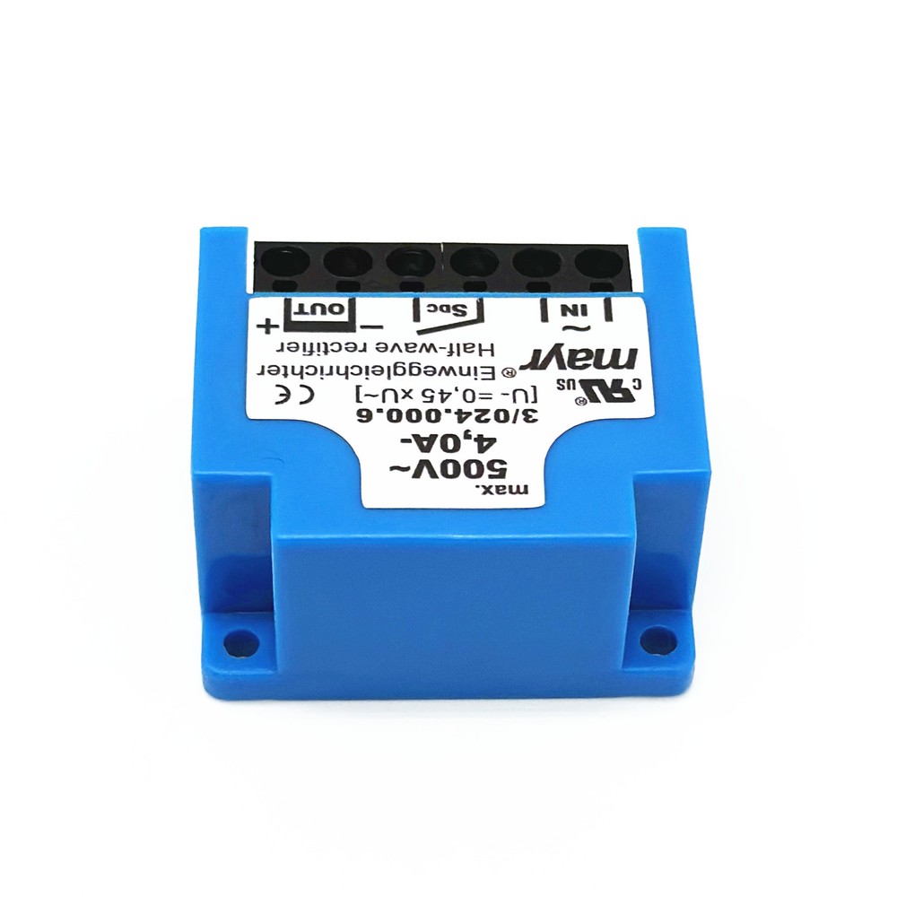 mayr Einweggleichrichter 3/024.000.6 max 500V~4,0A- half-wave rectifier