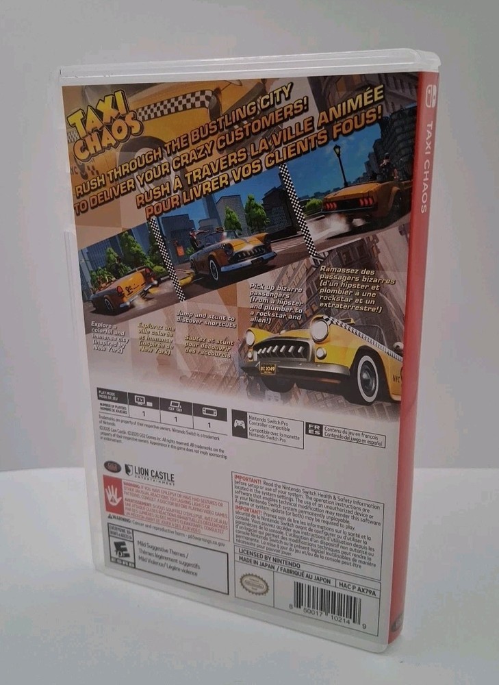 Nintendo Switch Game Case for Taxi Chaos: Pre-Owned