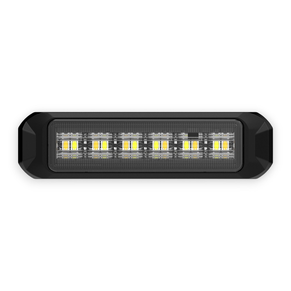 ARC Lighting BB6110B BuiltBright Work Bar Strobe 4" Surface Mount Amber/White EA