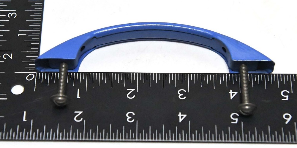 4 VINTAGE MATCHING RETRO BLUE DRAWER OR CABINET PULLS