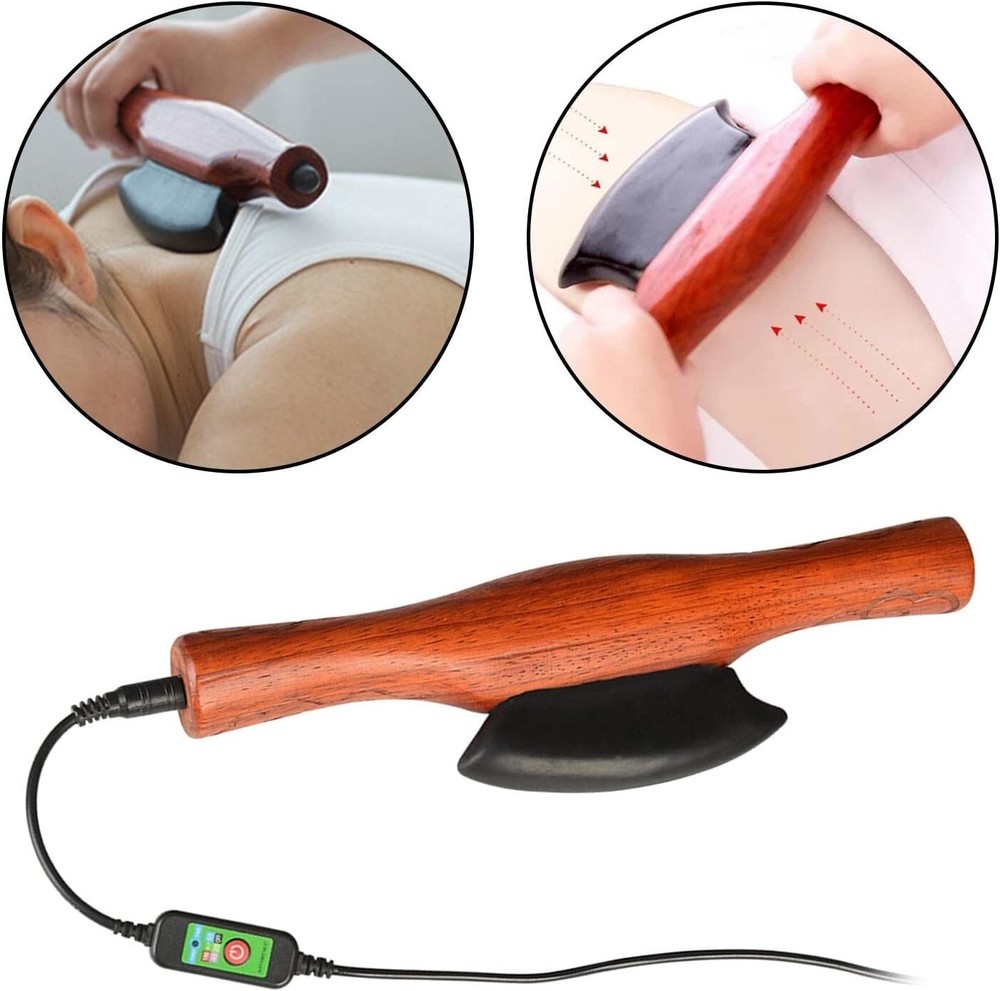 Electric Hot Bian Stone Massage Tool Temperature Control Gua Sha Scraping Board