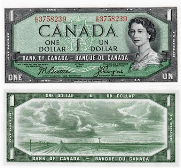 1954 Canada 1 Dollar P-74 NEW UNC Banknote