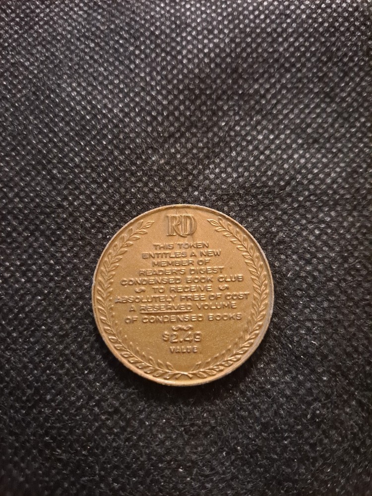 READER'S DIGEST RESERVATION PLASTIC TOKEN! e8248UXX