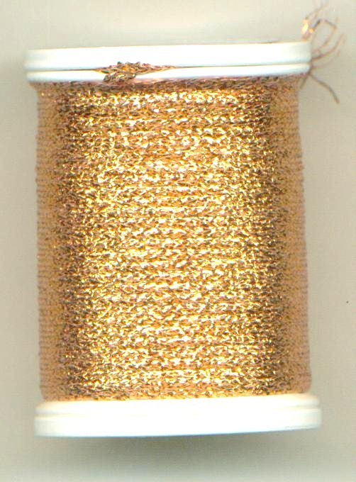 OBSOLETE GUDEBROD HT BRAID BUTT WRAP COPPER 75YRDS.  DIAMONDS CHEVRONS