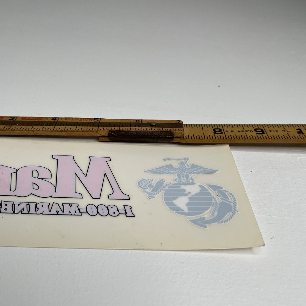 Vintage Marines Window Decal 8x3"