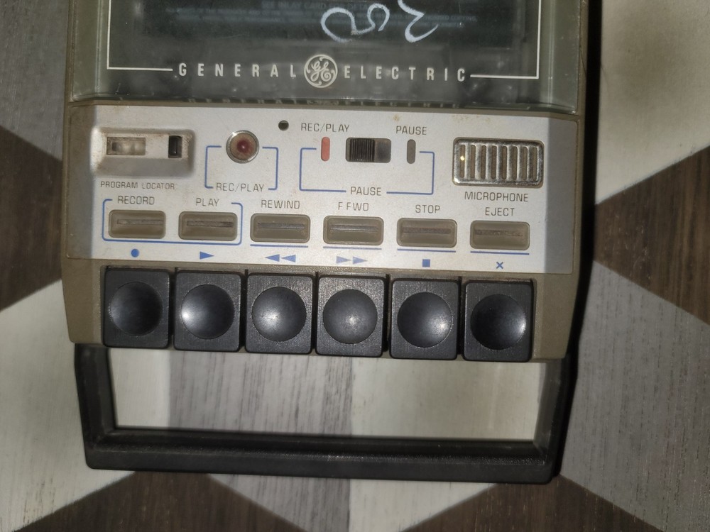 GE 3-5158B Vintage Computer Program Data Recorder Cassette Player - Working