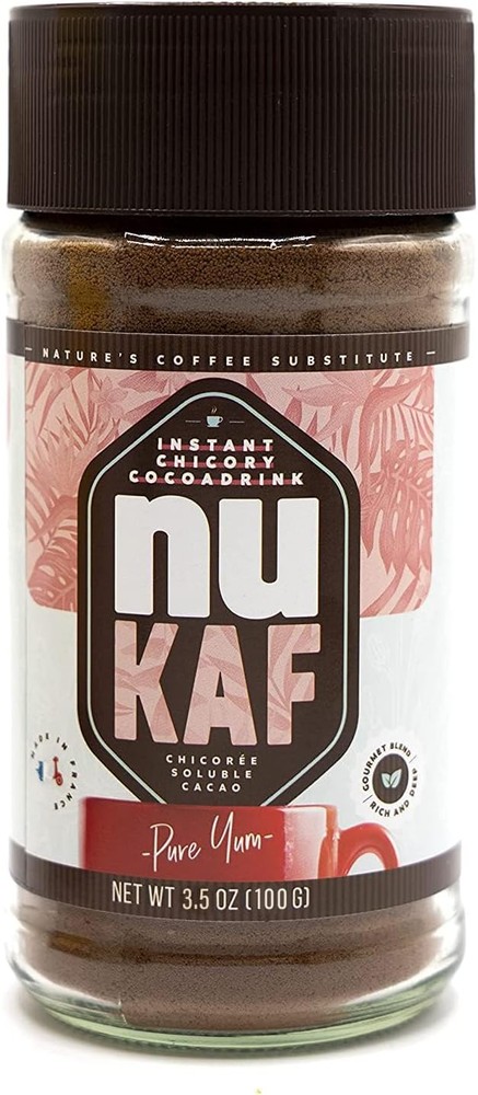 nuKAF By  Instant Chicory Coffee Alternative with Cocoa, Brews