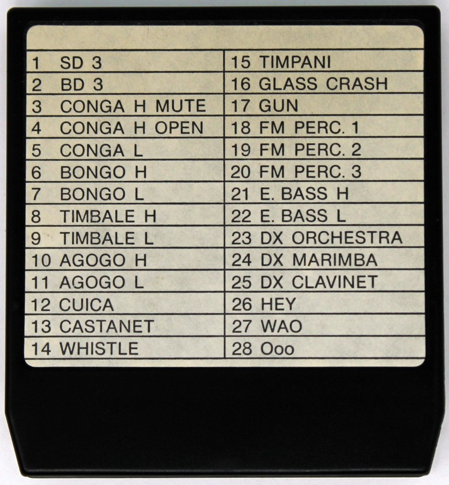 Yamaha RX5 ROM Waveform Data Cartridge