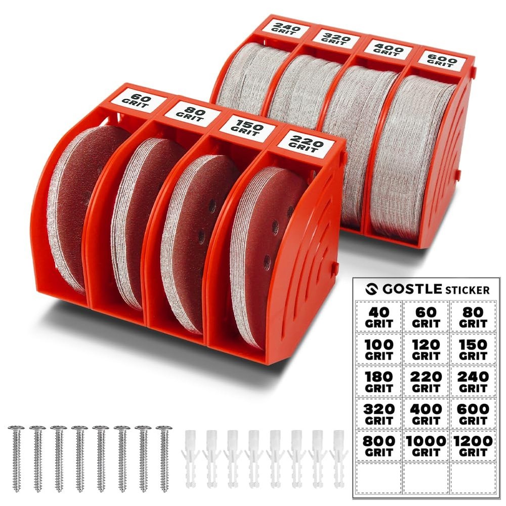 5 Inch Professional Sanding Discs Storage Bins - 8 Bins Set for Efficient Org...