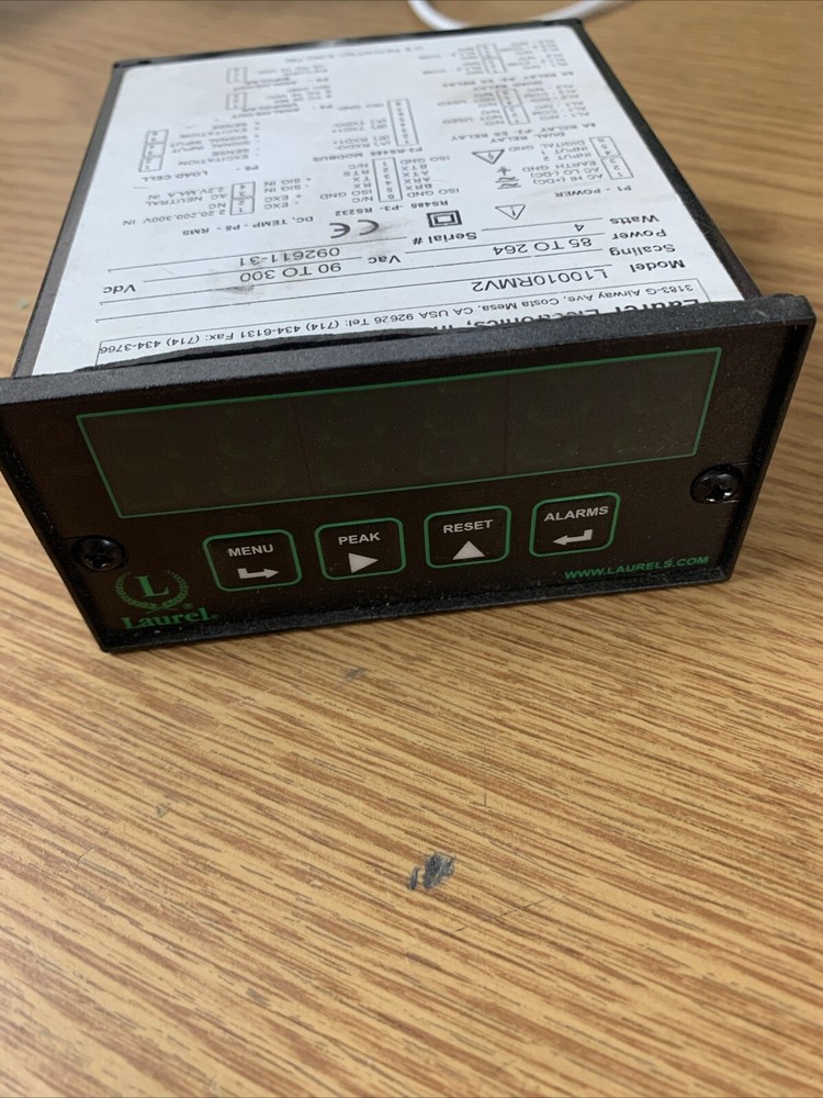 LAUREL ELECTRONICS L10010RMV2 VOLTMETER See Pics