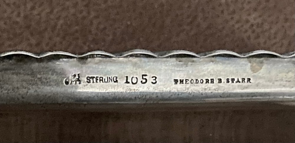 Antique Theodore B Starr Sterling Silver Brush, Tray & Button Hook