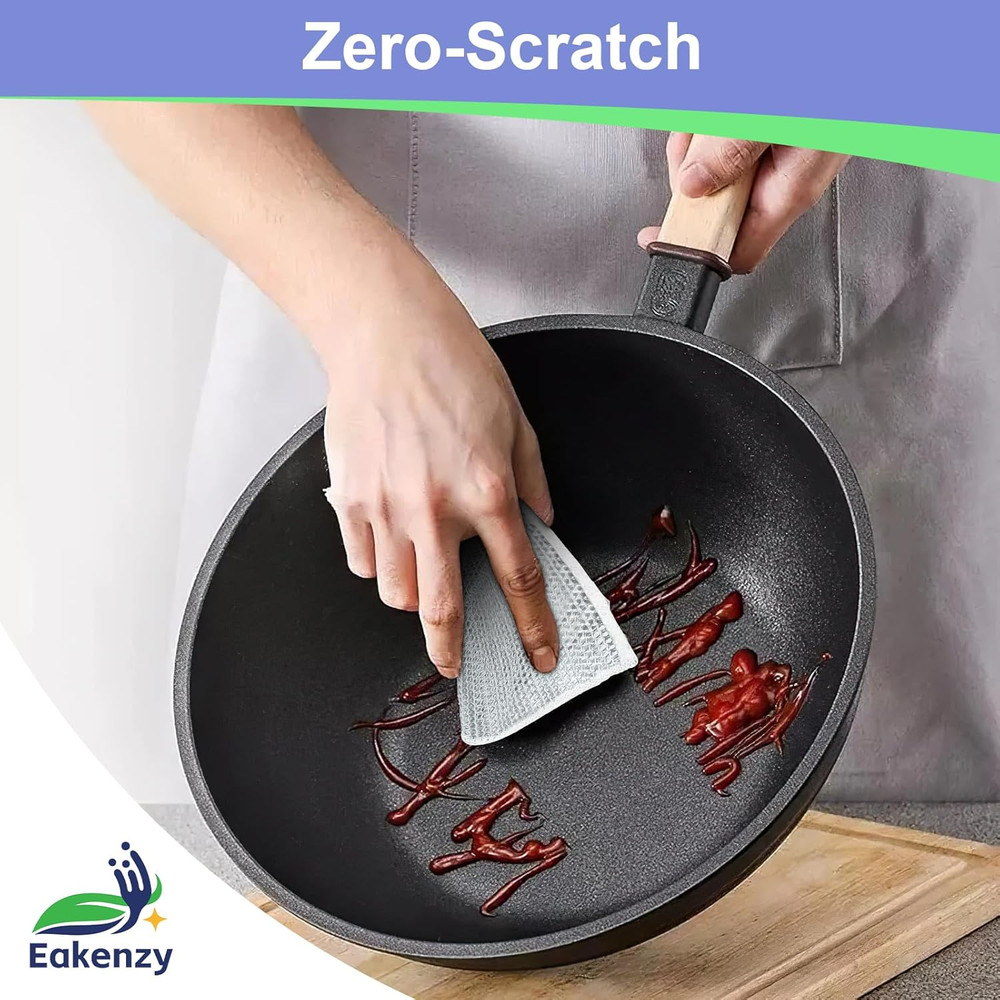 12 Pack Steel Wool Scrubber, Double Layer Non-Scratch Wire Dishcloth