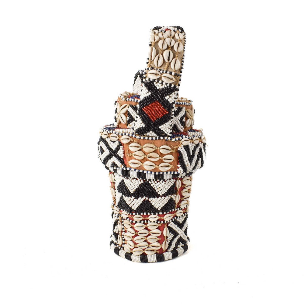 Kuba Royal Beaded Basket Congo