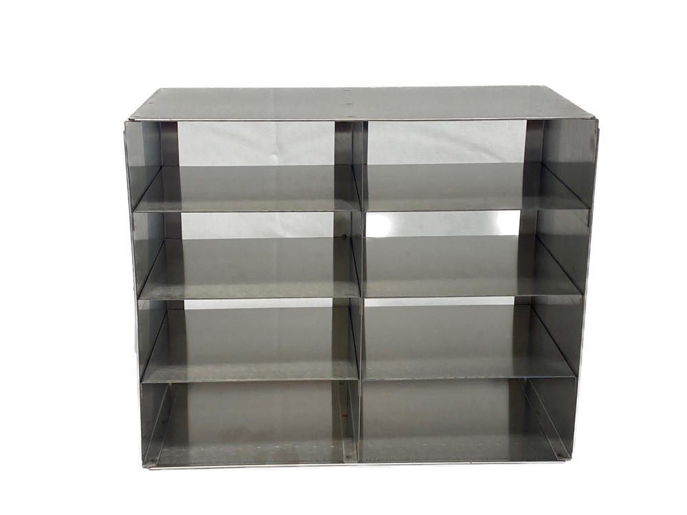 Lab 8-Place 2x4 Array Horizontal Freezer Rack w/ Side Handles Fits 5x5x2” Boxes