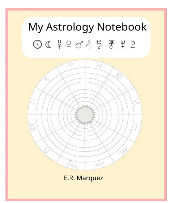 Blank natal chart templates, atrology notebook