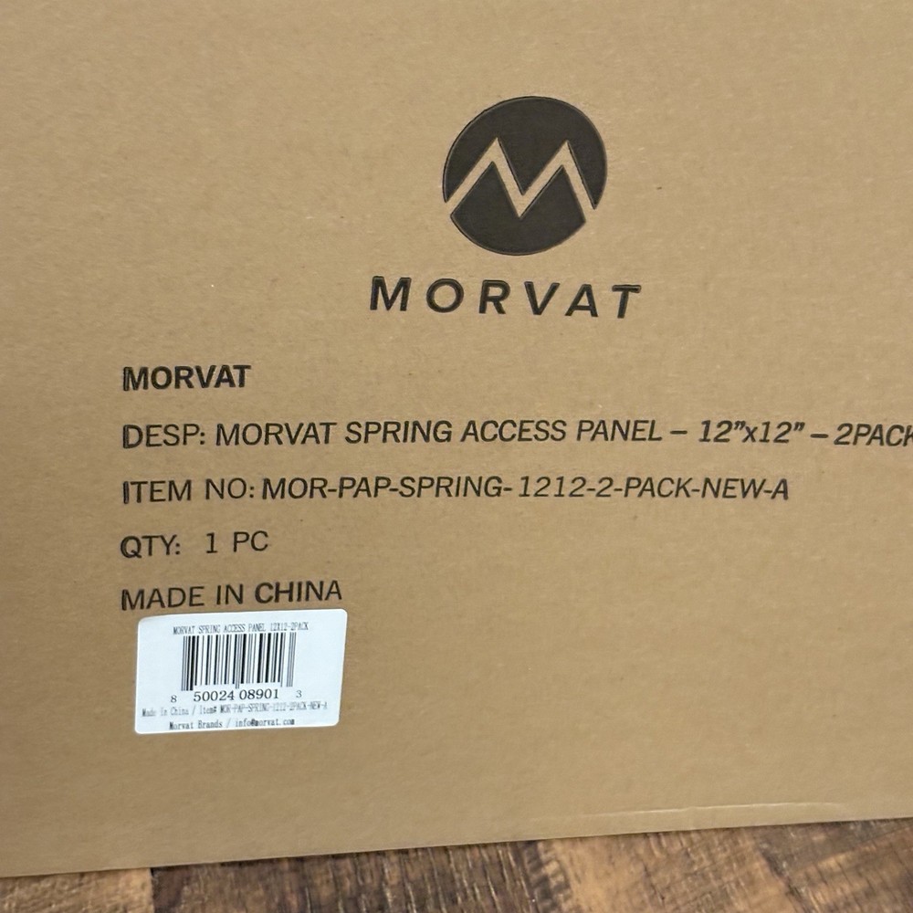 2 - Morvat 12x12 Adjustable Spring Access Panel Drywall & Ceiling New Box White