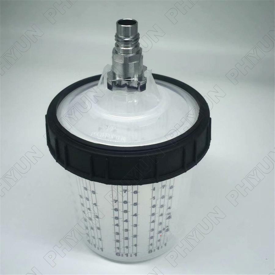 600ML Disposable Cup w/M16x2 External Thread Connector For Adapter Spray Gun