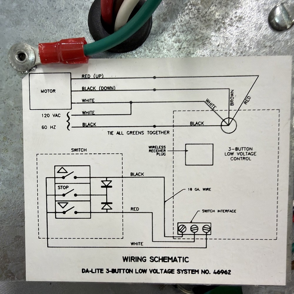 Da-Lite 46962 Extra Three Button Low Voltage Control Switch