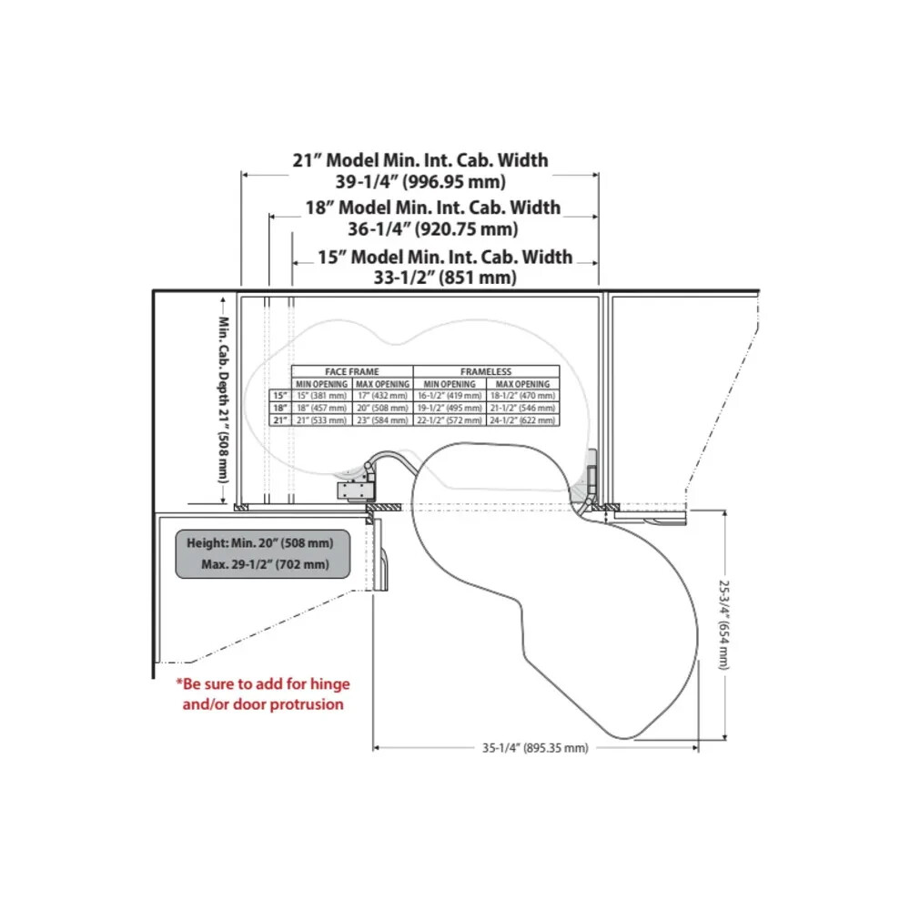 Hardware Resources Blind Corner Swingout BCSO215PCMP-RH