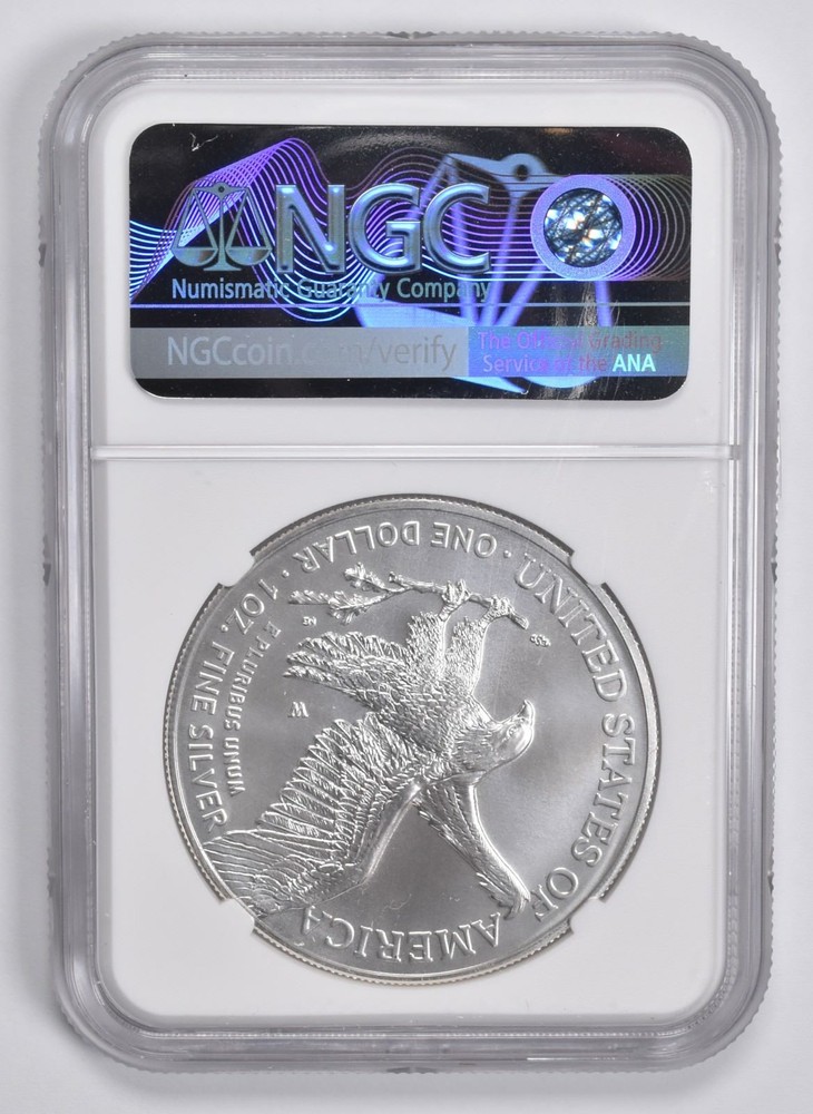 MS70 2022 W BURNISHED SILVER EAGLE NGC CLASSIC BROWN LABEL