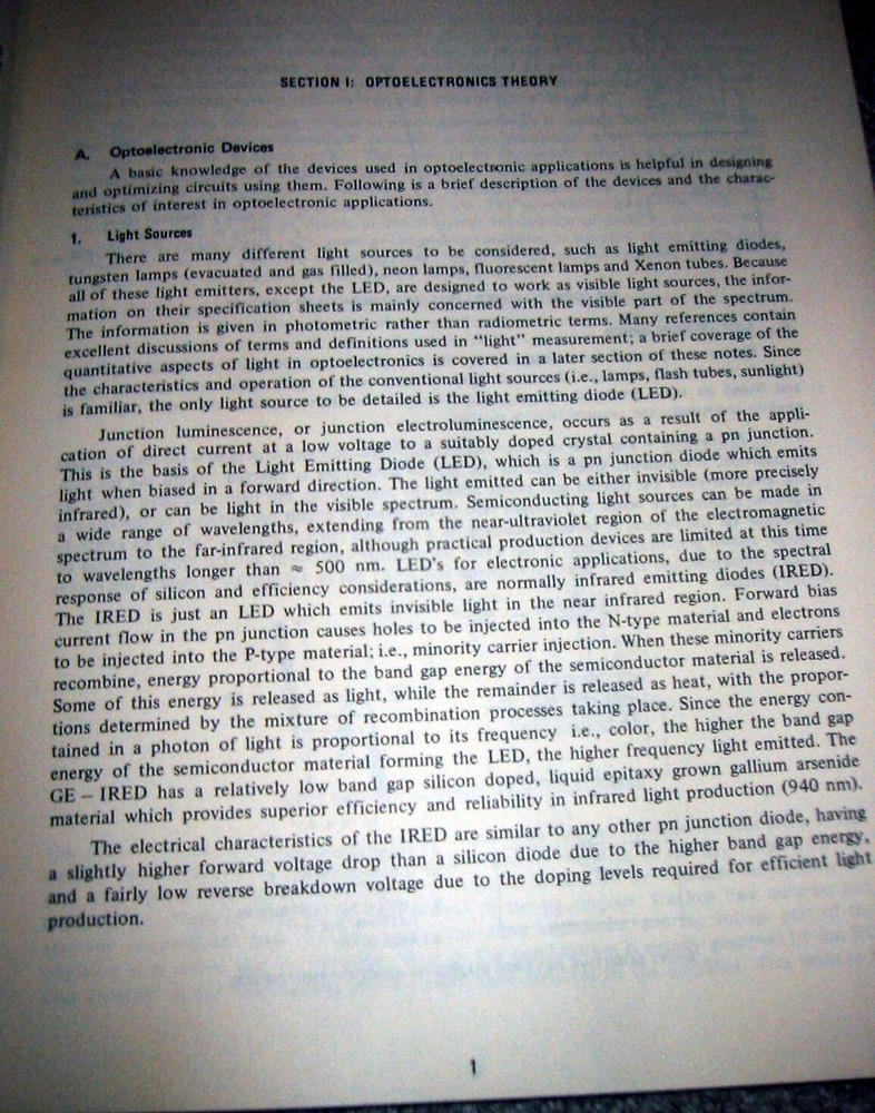 General Electric Optoelectronics Reference Manual - 1976