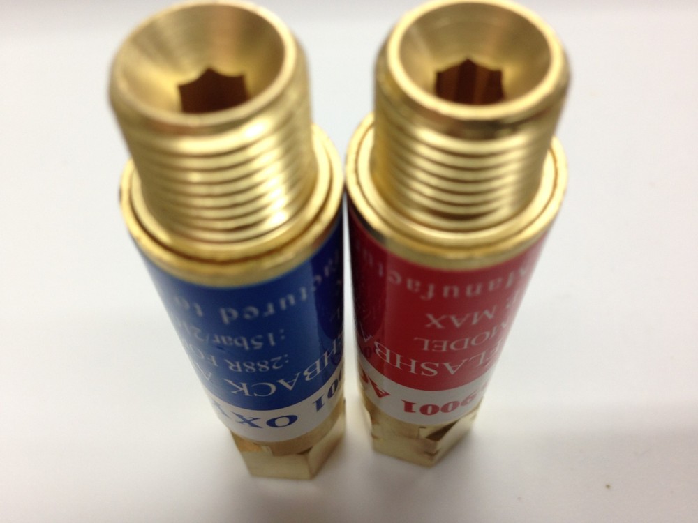 ACETYLENE & OXYGEN FLASHBACK ARRESTOR #288 SET TORCH WELDING ISO 9001