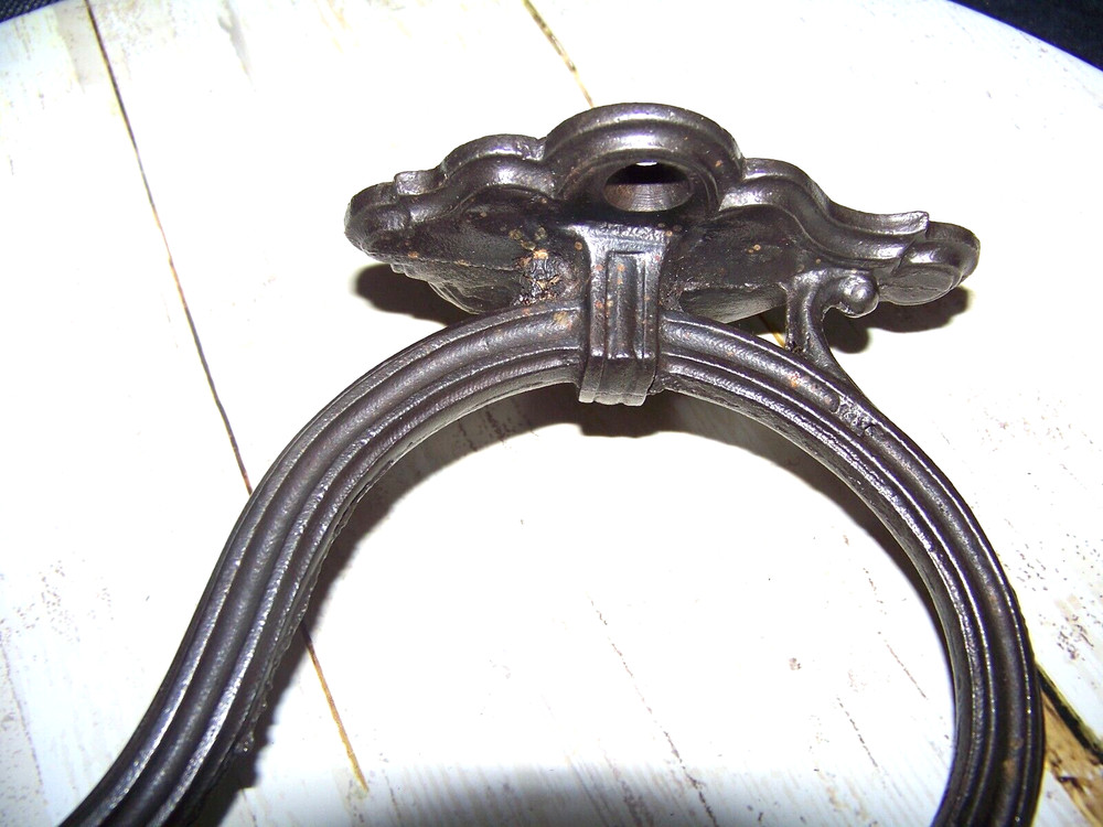Antique Cast Iron Single Architectural Double Hat Coat Hook Reclaimed Salvage