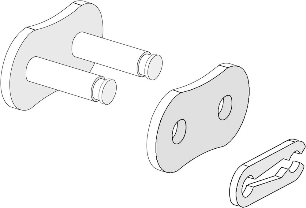 6Pcs #40 Chain Master Connector Link Roller, 1/2" Pitch Carbon Steel, Standard