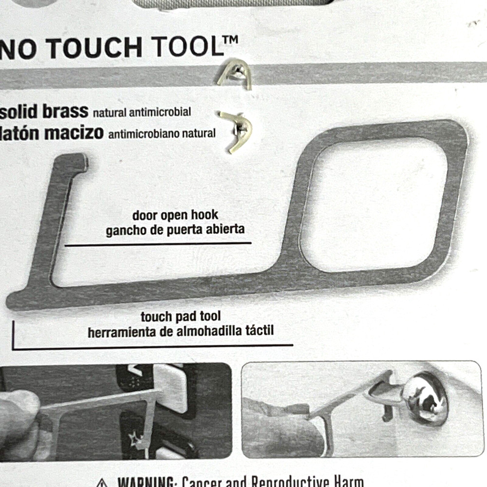 No Touch Tool Minute Key Solid Brass Open Doors Touch Pads Compact