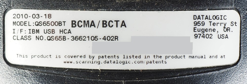 Datalogic QuickScan QS6500BT Handheld Barcode Scanner