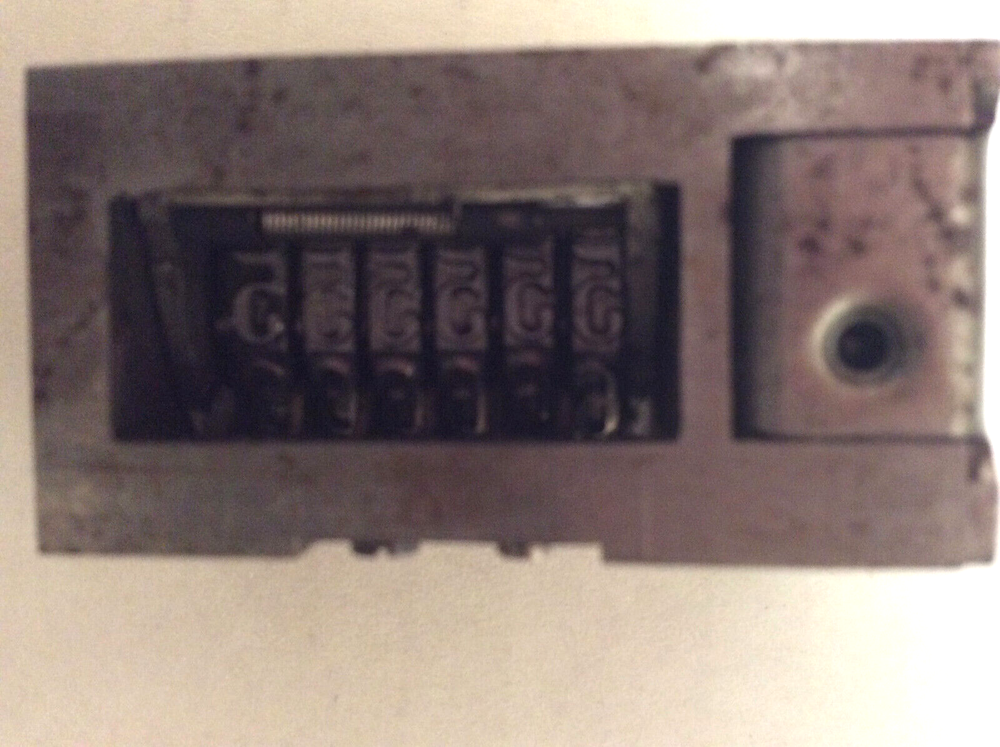 Letterpress Numbering Machine Wheel 6 To Number Forward