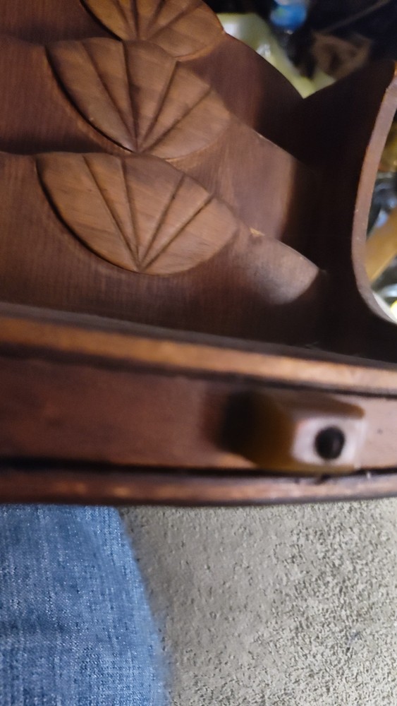 vintage wooden letter holder