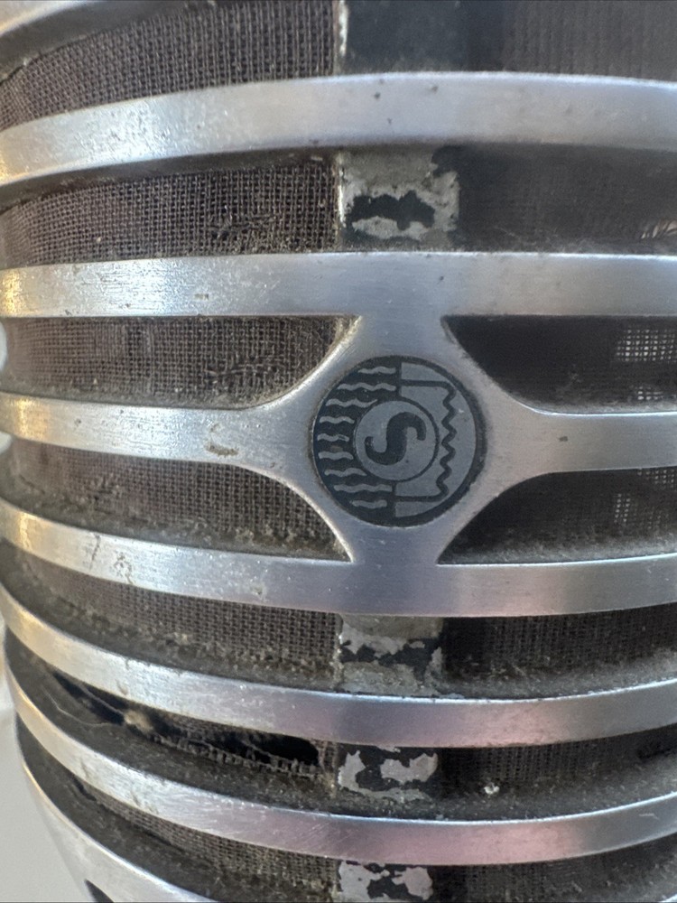 1940’s Vintage Shure 55 Fatboy Microphone, original element, Stand untested.