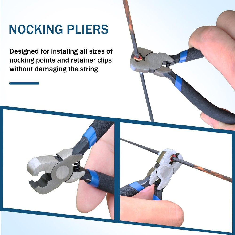 Moyujian Archery Bow String Nocking Points Set Square black