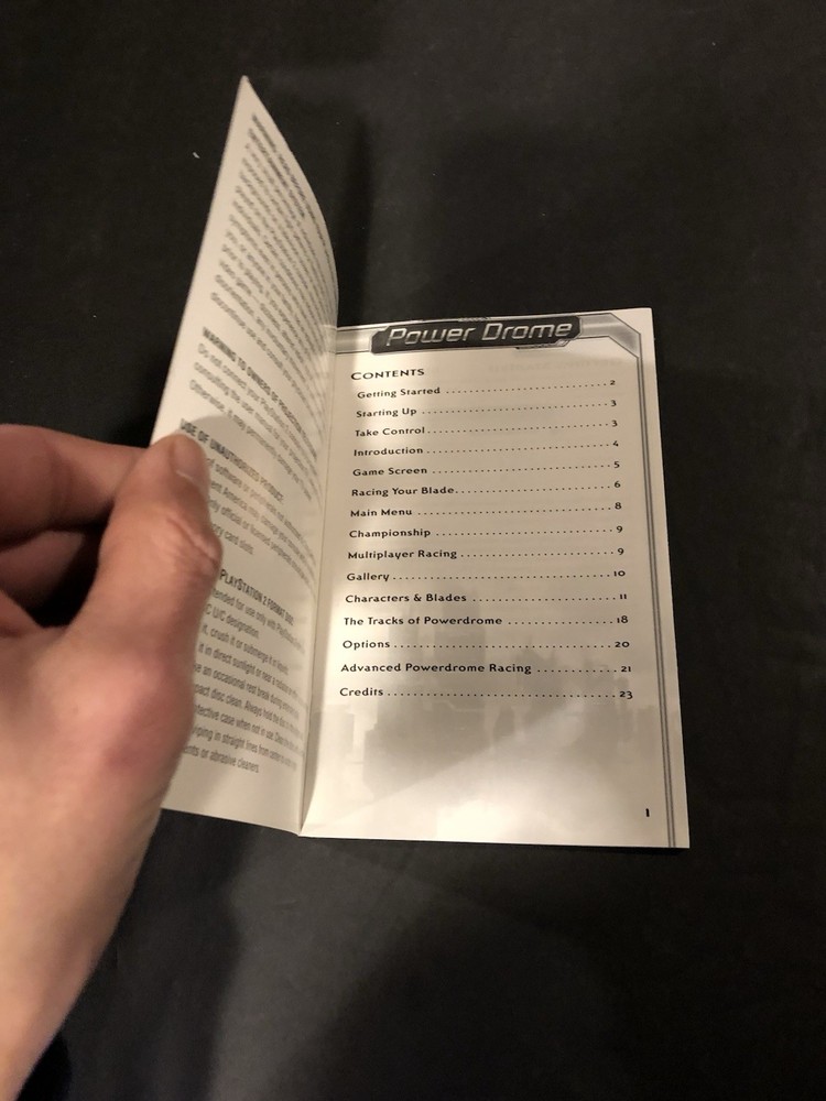 power drome ps2 Manual Only
