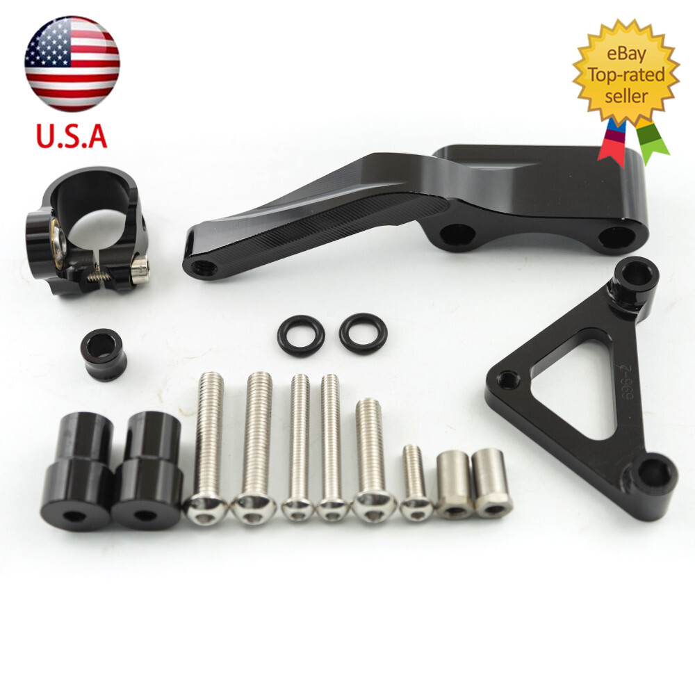 For Ducati Monster 696 CNC Steering Damper & Bracket Mount Kit Holder Support