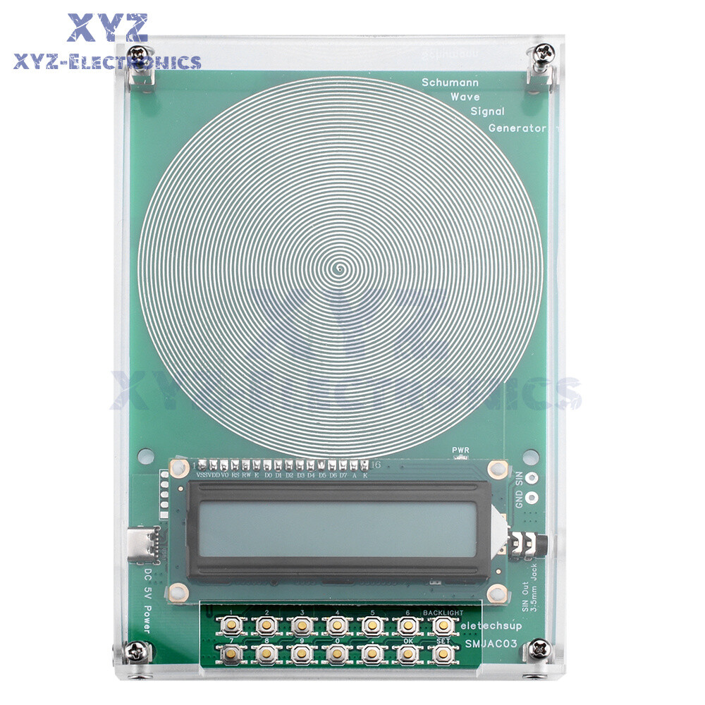 Schumann Wave Generator Pulse Sine Frequency + 3.5MM Audio Output Connector+Case