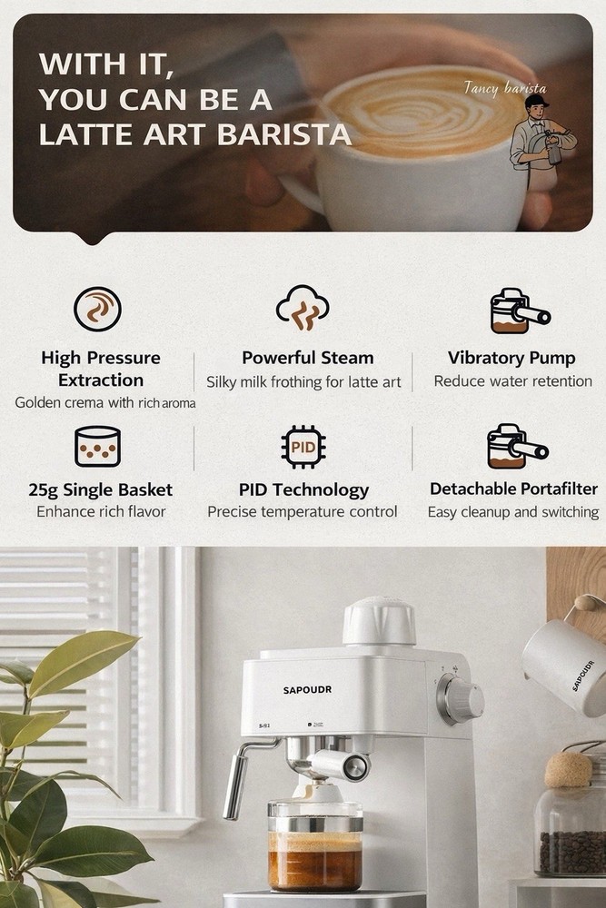 SAPOUDR EA09 Coffee/Expresso Machine