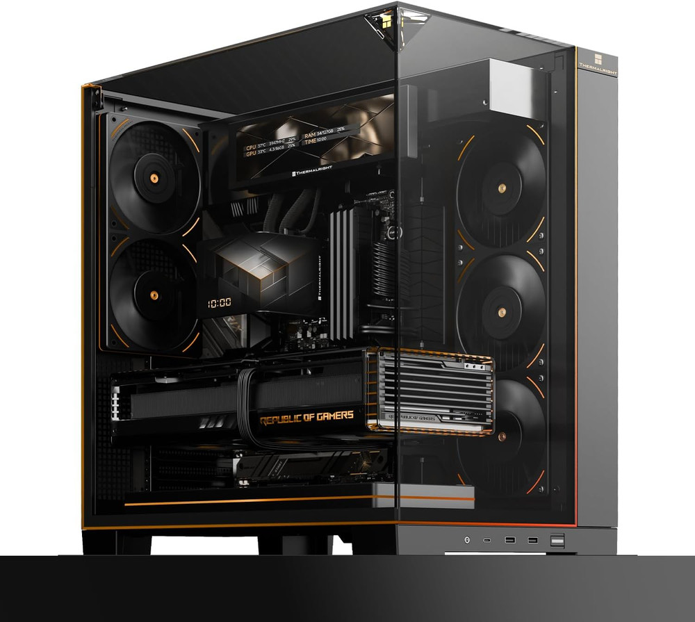 A70 Vision ATX Gaming Case |Three Sides without Stands,Panoramic Glass Panel |8