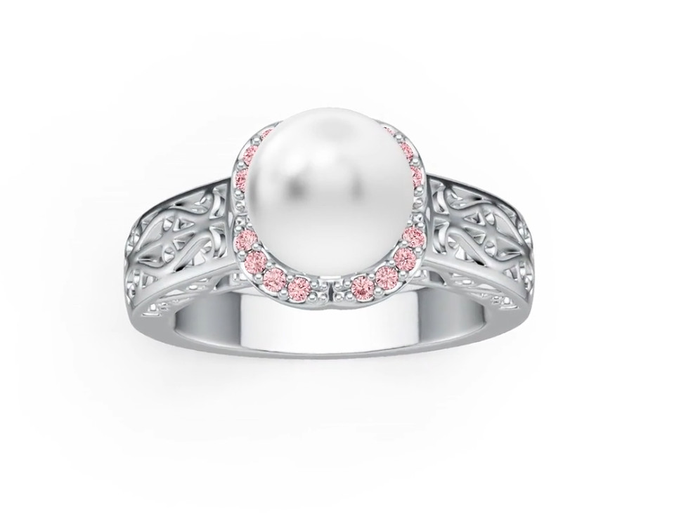 Sterling Silver Semi Mount Ring Setting Round RD 9X9MM