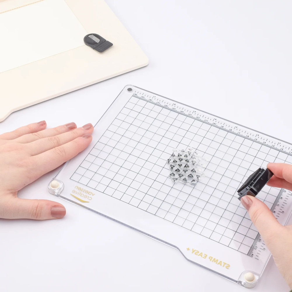Vaessen Creative Stamp Easy Plus - Transparent Top Plate - Press Tool