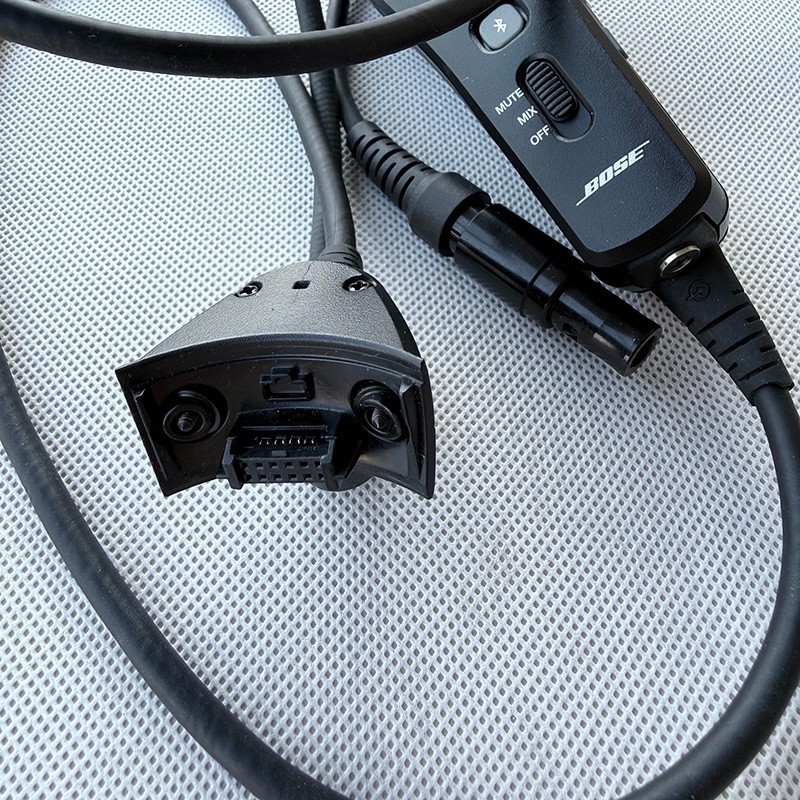 Bose A20 Bluetooth Control Module Triple Cable Boom Mic LEMO 6 Pin Plug