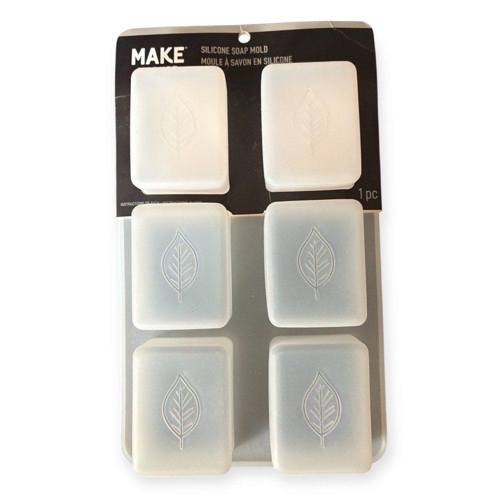 Make Market Silicone Bar Soap Mold Aloe Leaf Pattern NEW