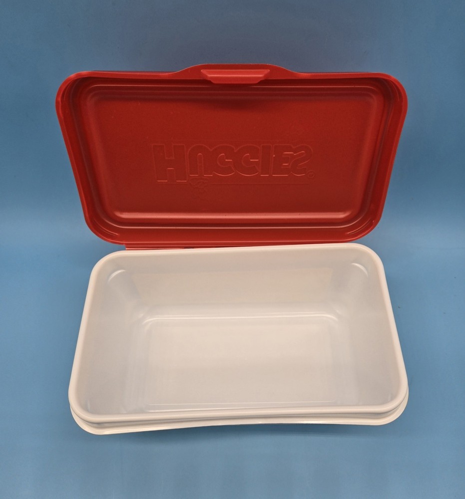 Huggies Original Baby Wipes EMPTY Container Red Lid Vintage